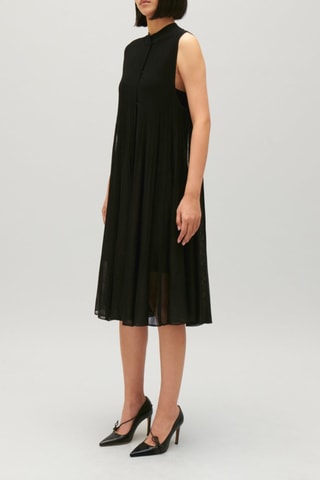 Vestido plissado - Preto