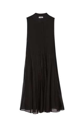 Vestido plissado - Preto