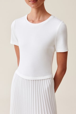 Vestido efeito ilusório -  Cru