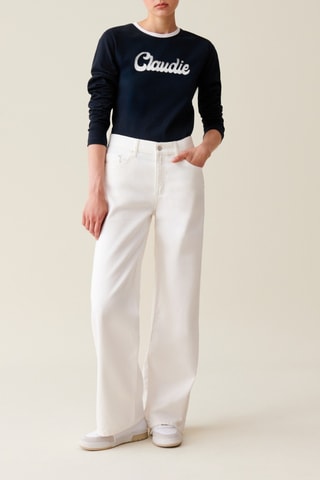 T-shirt - Azul-marinho e branco