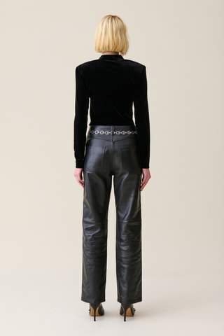 Top em veludo - Preto