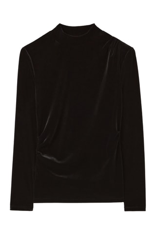 Top em veludo - Preto