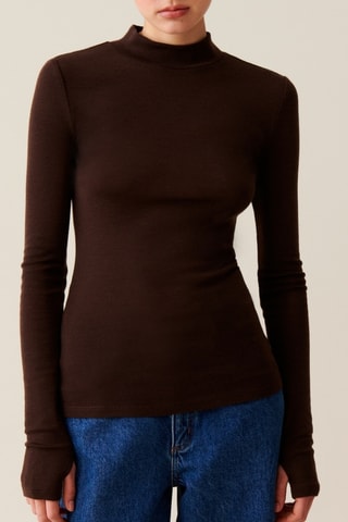 Camisola de lã - Castanho