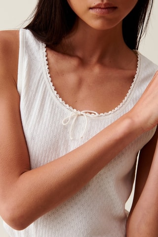 Camisola de alças - Cru