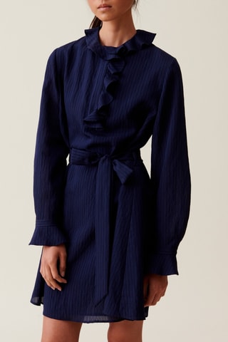 Vestido direito - Azul-marinho