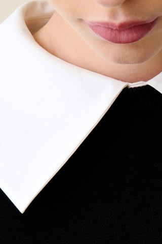 Vestido justo em lã - Preto