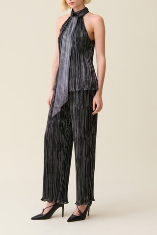 Top e gravata - Preto