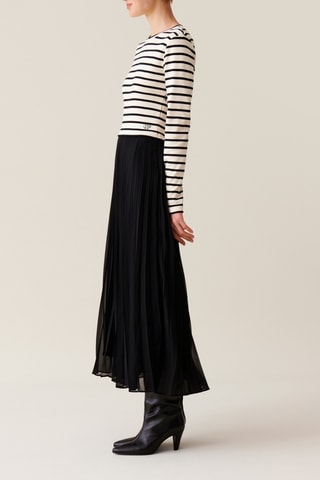 Vestido efeito ilusório - Preto e branco