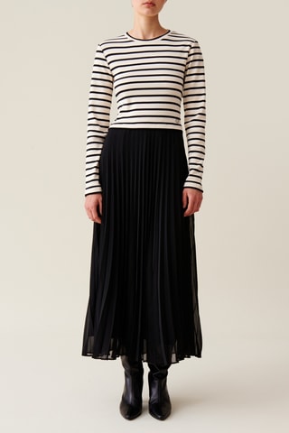 Vestido efeito ilusório - Preto e branco