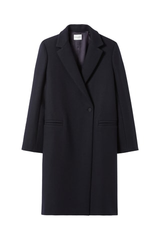 Sobretudo de lã - Azul-marinho