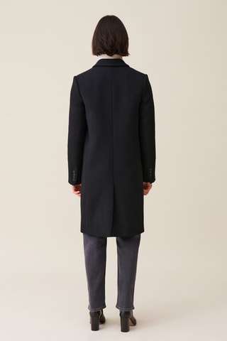 Sobretudo de lã - Preto