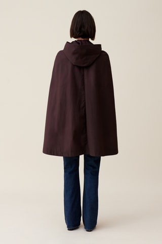 Capa com capuz - Castanho