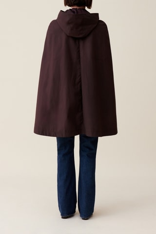 Capa com capuz - Castanho