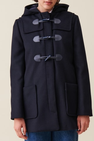 Sobretudo de lã - Azul-marinho