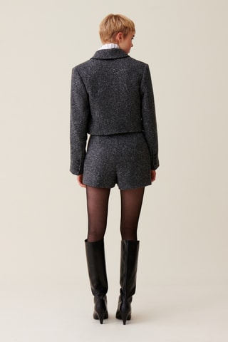 Casaco em lã e seda - Cinzento-escuro mesclado