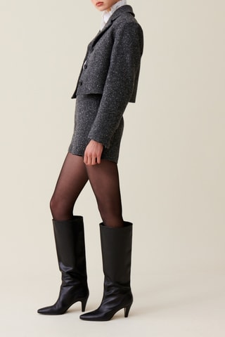 Casaco em lã e seda - Cinzento-escuro mesclado