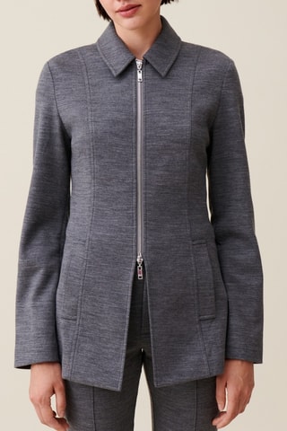 Casaco de lã - Cinzento-escuro mesclado