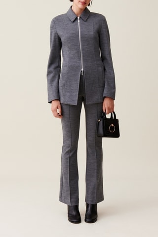 Casaco de lã - Cinzento-escuro mesclado