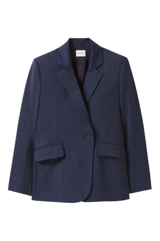 Casaco de lã - Azul-marinho mesclado