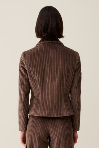 Casaco em veludo - Castanho 