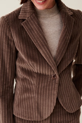 Casaco em veludo - Castanho 