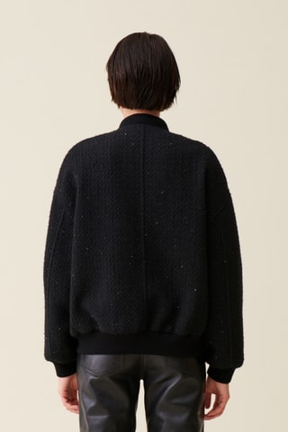 Casaco em tweed - Preto