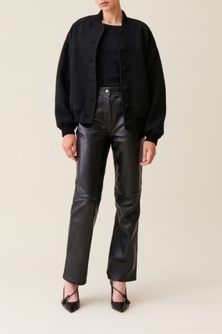 Casaco em tweed - Preto