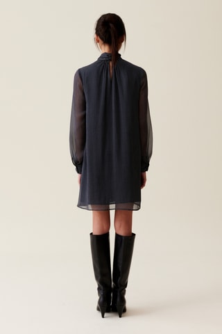 Vestido trapézio - Azul-marinho