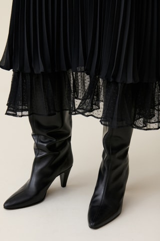 Saia plissada - Preto