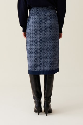 Saia direita - Azul-marinho