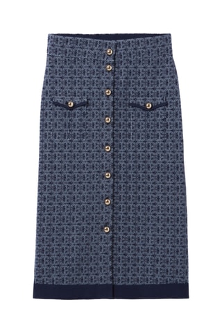 Saia direita - Azul-marinho