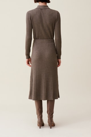 Saia trapézio em lã - Toupeira