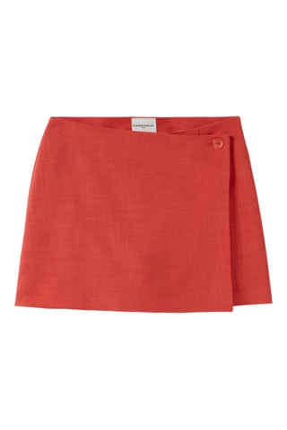 Saia-calção - Vermelho-tijolo