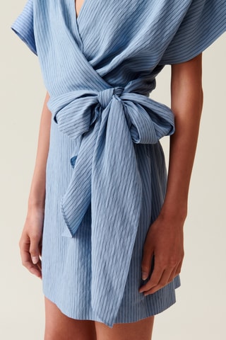 Vestido traçado - Azul-celeste