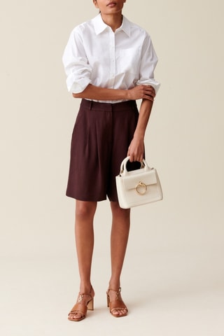 Calções - Castanho-escuro