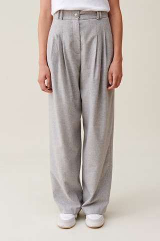Calças - Cinzento-claro mesclado