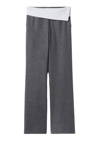 Calças de lã - Cinzento mesclado