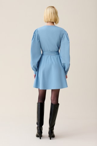 Vestido traçado - Azul-celeste