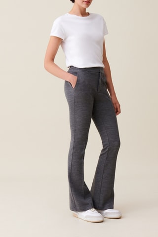 Calças de lã - Cinzento mesclado