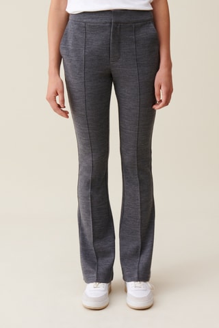 Calças de lã - Cinzento mesclado