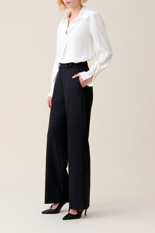 Calças de lã - Preto