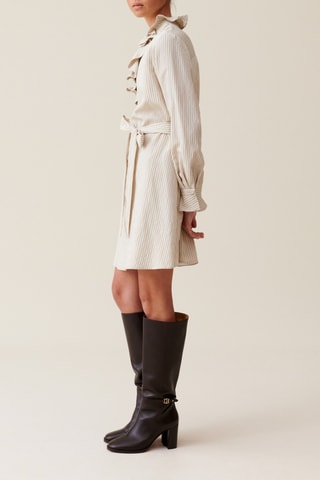 Vestido direito - Bege