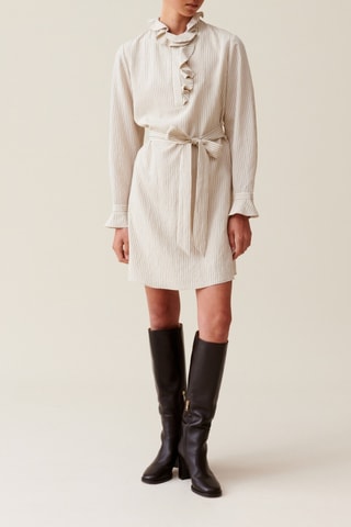 Vestido direito - Bege