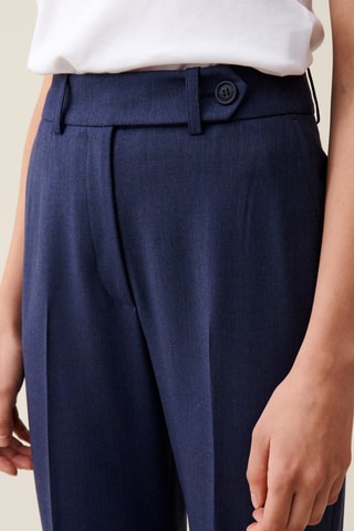 Calças de lã - Azul-marinho