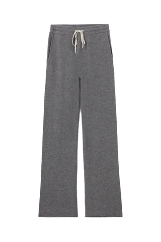 Calças em caxemira - Cinzento mesclado