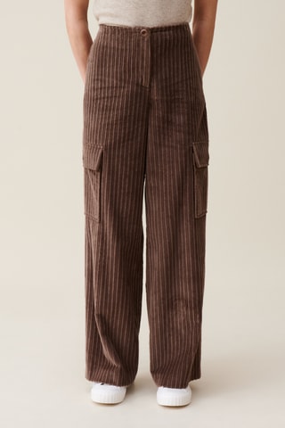 Calças cargo em veludo - Toupeira