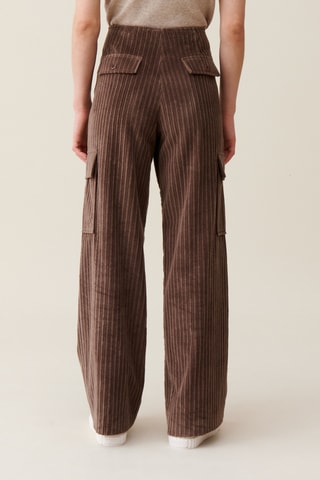 Calças cargo em veludo - Toupeira