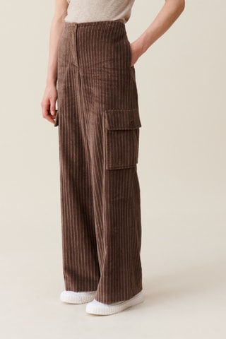 Calças cargo em veludo - Toupeira