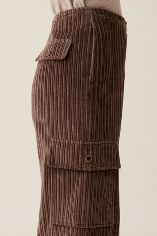 Calças cargo em veludo - Toupeira