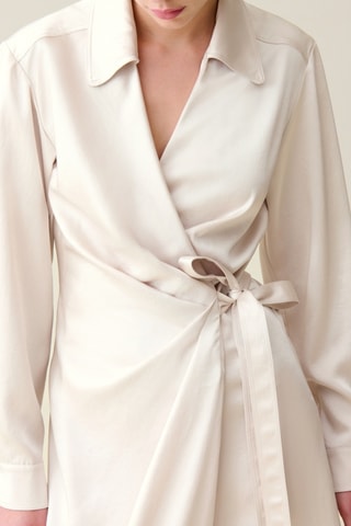 Vestido traçado - Bege-claro